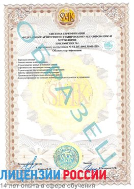 Образец сертификата соответствия (приложение) Новомосковск Сертификат ISO 14001
